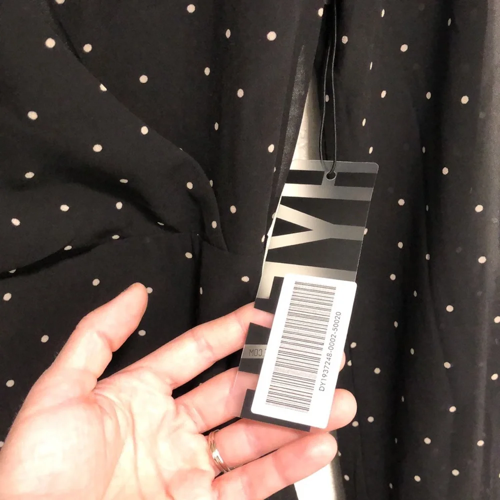 NWT HYFVE black and white polka dot dress! Size M - Picture 6 of 7